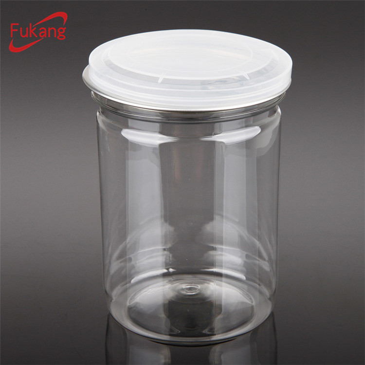 500ml PET plastic food container bottle,food transparent plastic jar cans