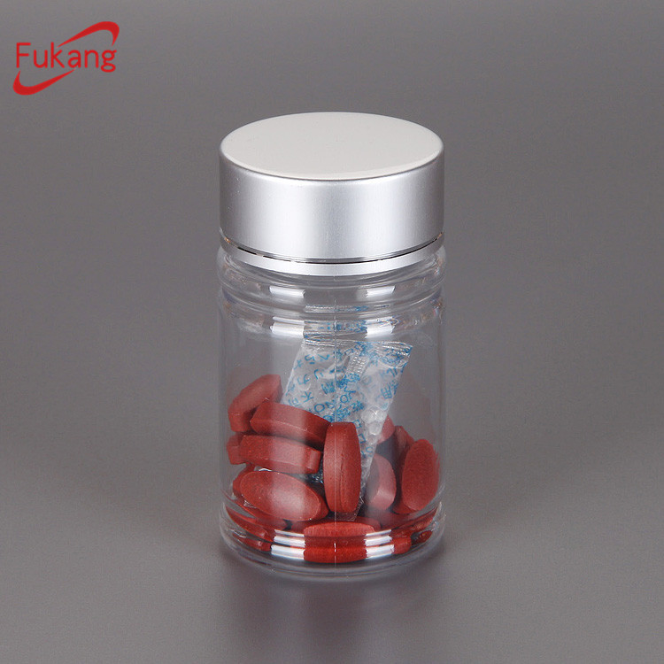 60cc Pet Pill Medicine Bottle with Aluminum Lid,plastic Bottle Wholesale