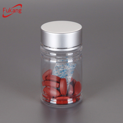 2oz/60cc Amber Pet Bottle with Customized Label, plastic pill bottles for Medicine Wholesale