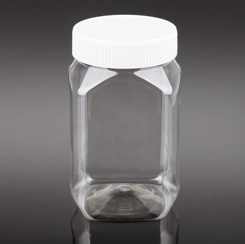 Hot sale cosmetic packaging jar clear PET plastic cream jar with plastic lid