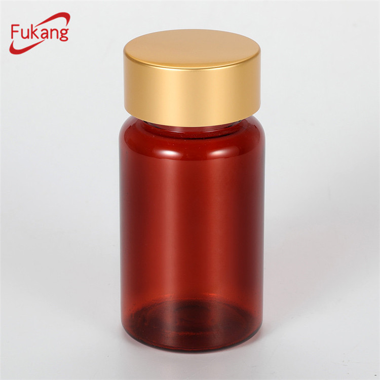 60cc Mini Empty Bottles Plastic for Capsules, Clear Plastic Bottles with Label