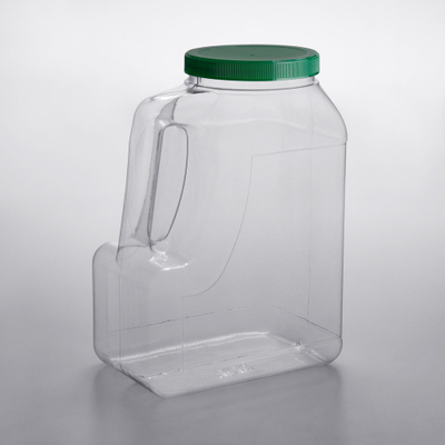half gallon clear plastic jug with pinch grip