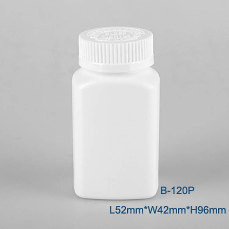 150cc flat shape pharmaceutical HDPE plastic capsule pill bottle
