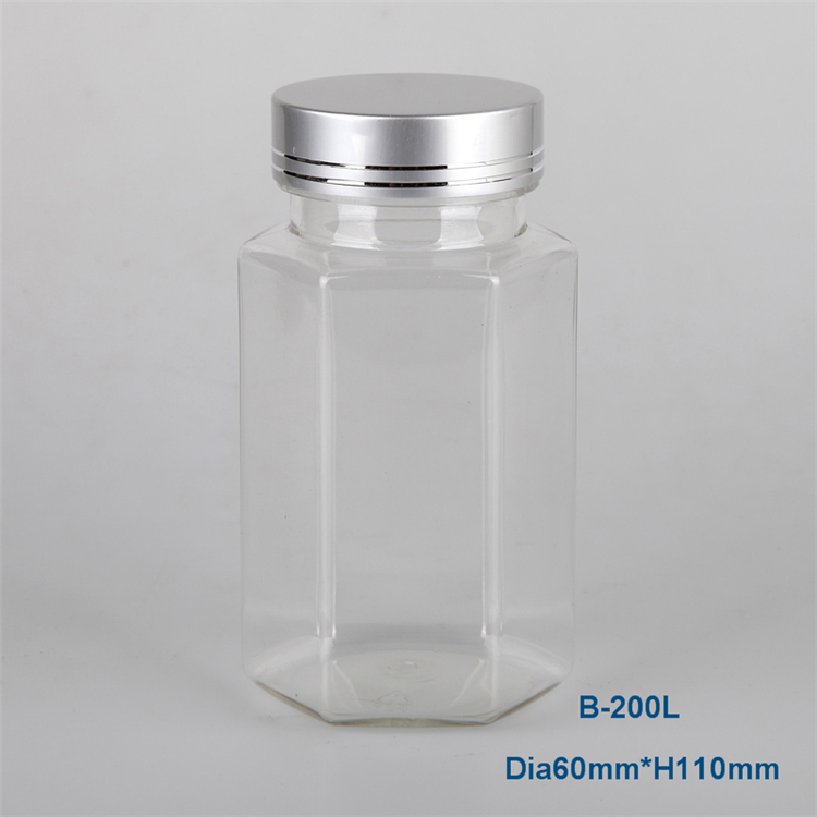 2020 new design hot sale PET plastic capsule bottles with custom cap