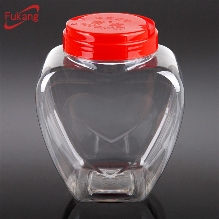 200ml heart-shaped food plastic bottle