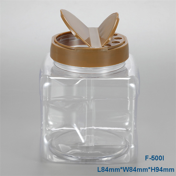 4oz Plastic Spice Powder Container for PET Plastic Seasoning Shaker Bottle Transparent PET chilli Powder Jar