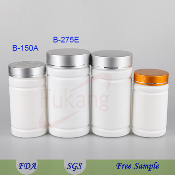 175cc PE material plastic bottle round white with child proof cap clear bottle medicine/drug/supplement/pill food bottle