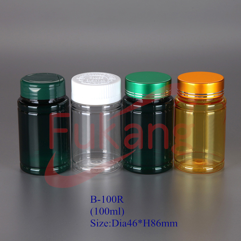 100ml pet medical bottles pass FDA certificate plastic pill bottles