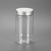 Food Grade 550ml Plastic PET Jars with Aluminum Lid