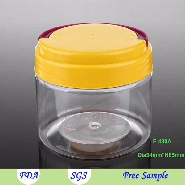 480ml food packaging small containers , Plastic danish butter jar