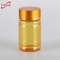 transparent / yellow / amber / green color cylindrical plastic medicine bottle jar with aluminum lid for health food
