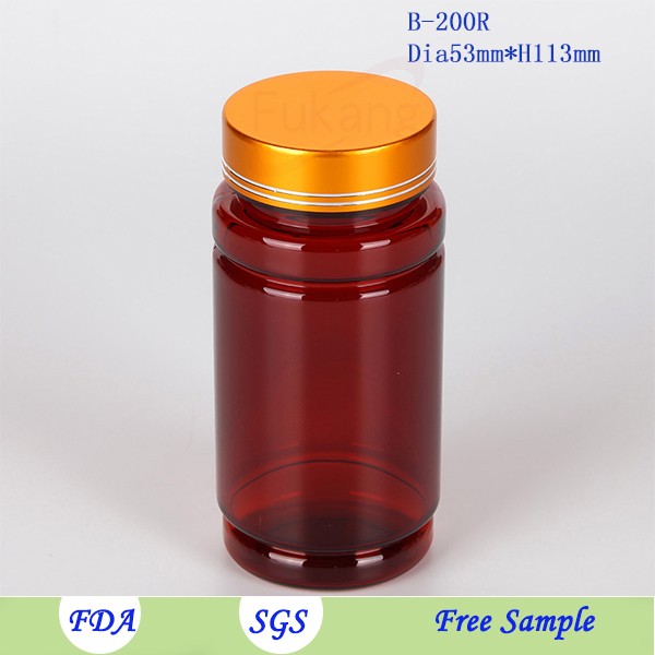 200 milliliter pill health product plastic bottle