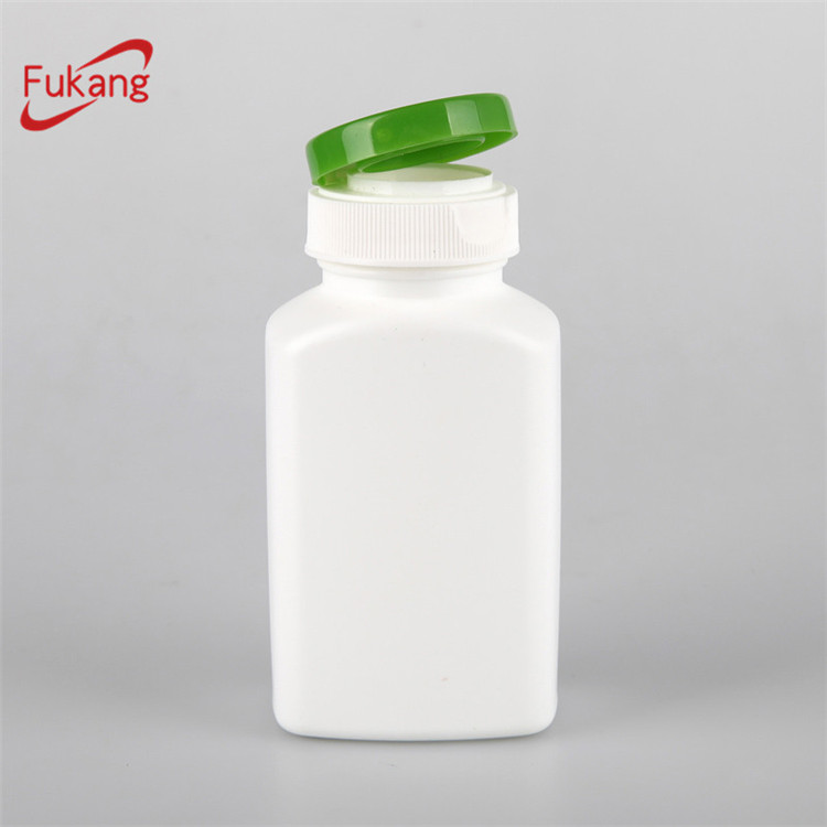 150cc hdpe Bottle 38mm Cap Seal for Medicine, Small HDPE Square Pill Bottle with 38mm Child Resistant Cap