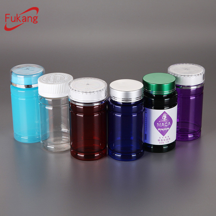 130cc pet plastic bottles manufacturer, multi vitamins supplement bottle with lid, clear empty health care bottle making factory