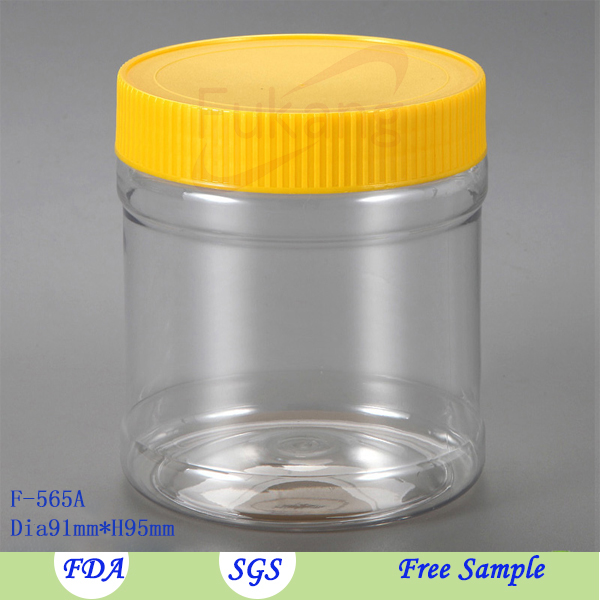 Clear Plastic Food Packaging Tube bottle ,Wholesale PET Plastic Tubes 700 ml PER handle cap square