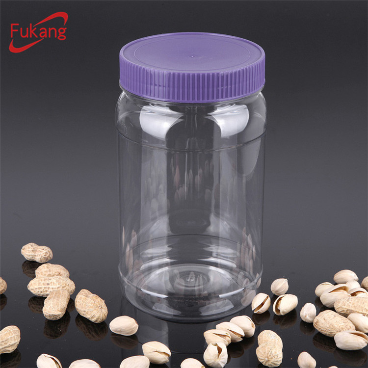 1300ml Food Grade Large Tall PET Plastic Jars for Nuts