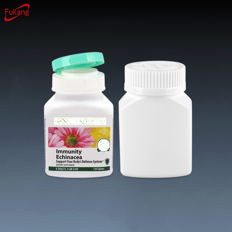 120cc HDPE white disposable round empty plastic pill bottle