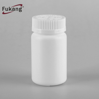 100ml white HDPE plastic pill bottle with child proof cap