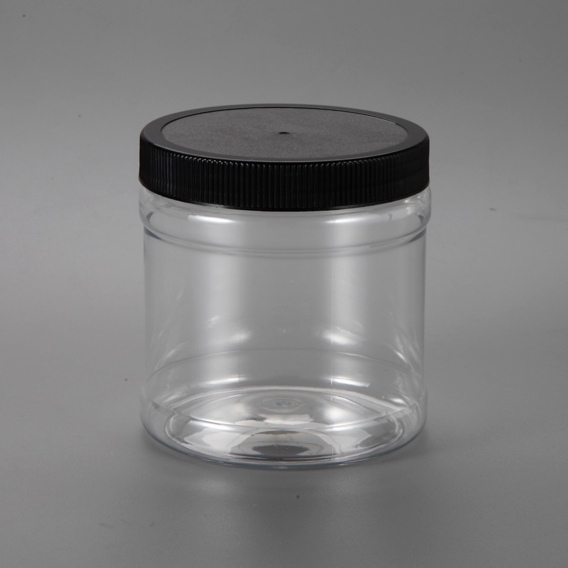 Custom Wholesale Round Transparent Plastic Cans With Screw Top Lid