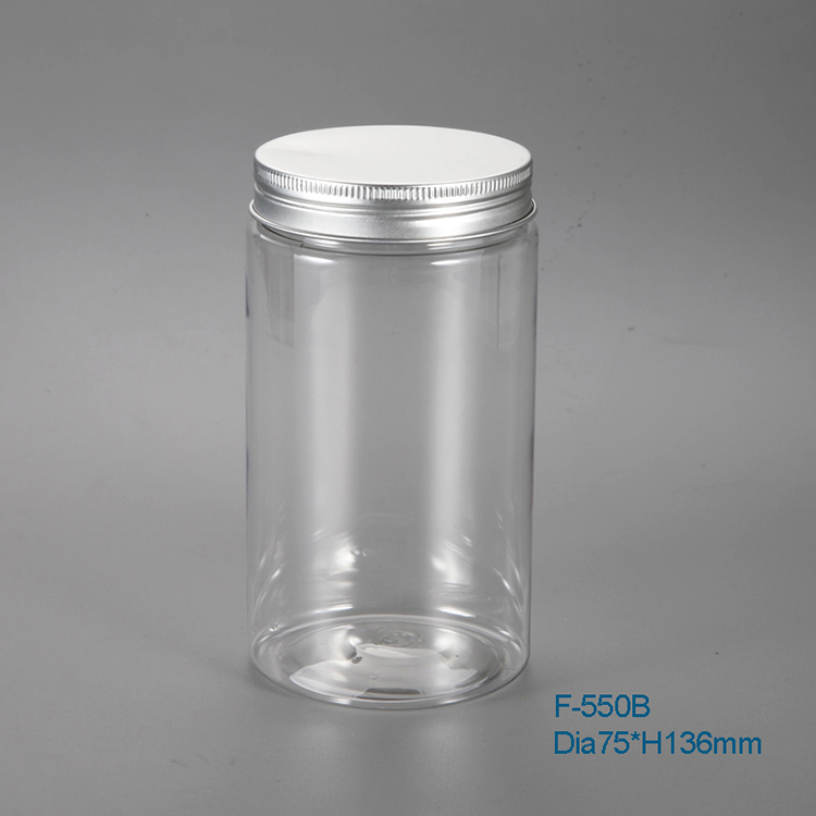 Custom Plastic Screw Cap Round Storage Jar,550 Ml Jar of Jam