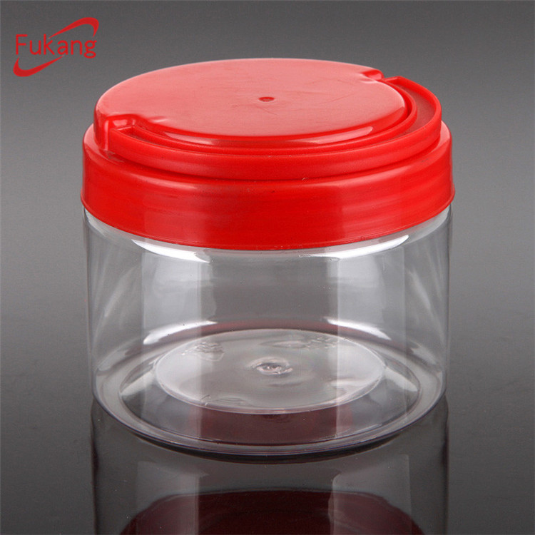 Wide Mouth Food Grade 10oz Plastic PET Small Jam Jar with Handle Lid