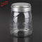 round 1L food grade plastic candy toy jar with silver lid,1000ml PET plastic gift jar ODM/OEM made in China