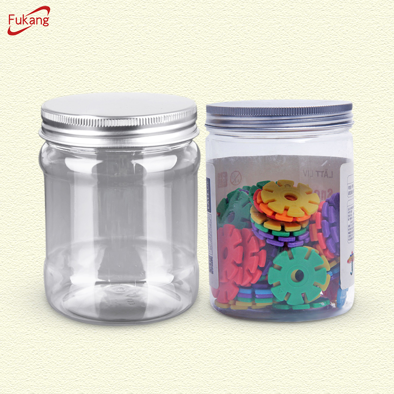 700ml Custom Transparent Round Empty Candy Plastic Jar