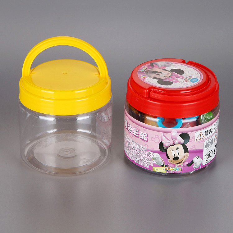 Wholesale cheap food grade clear PET plastic jar with screw cap