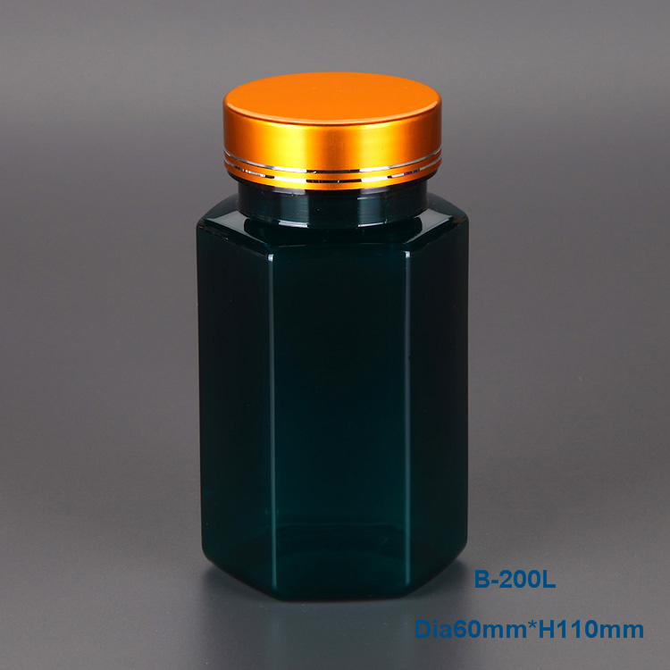 2020 new design hot sale PET plastic capsule bottles with custom cap