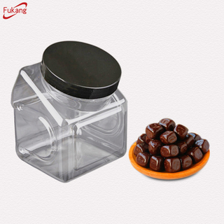 Clear Pet Plastic Jar with Screw Lid for Chocolate Candy,Plastic Food Package Container Jar