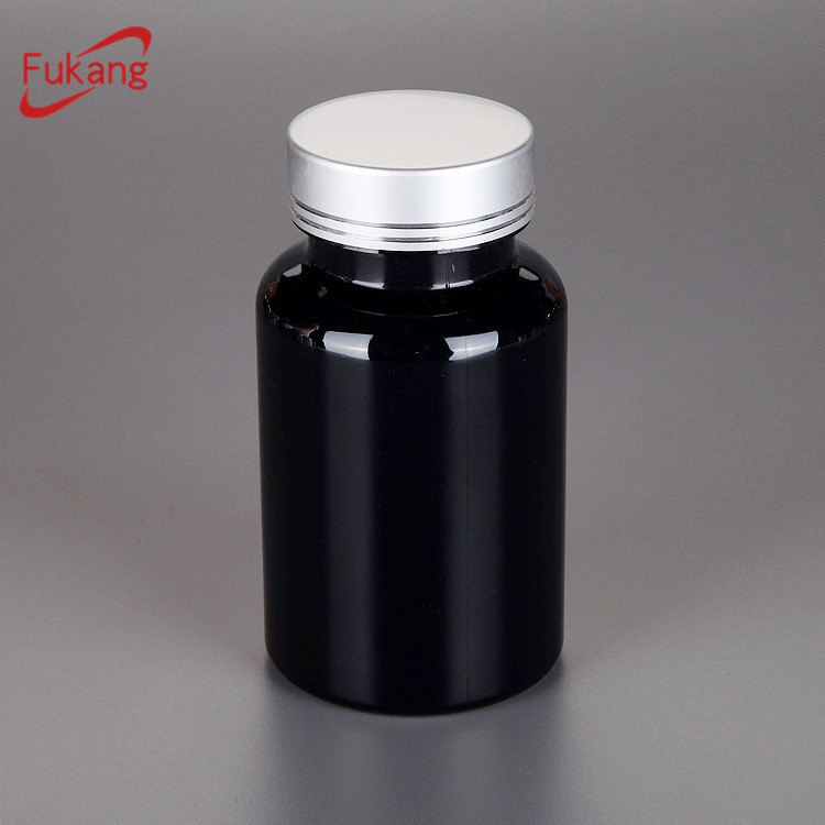 150ml black wide mouth pet supplement bottle,herbal medicine plastic bottle wholesale