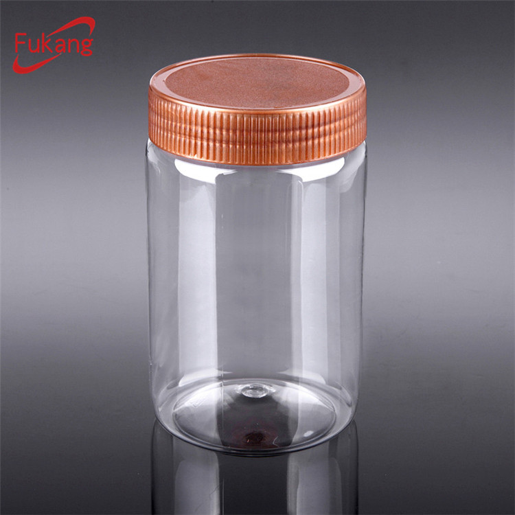 450ml 15oz PET Jar for Honey, Cylinder Honey Jars/Jam Jar